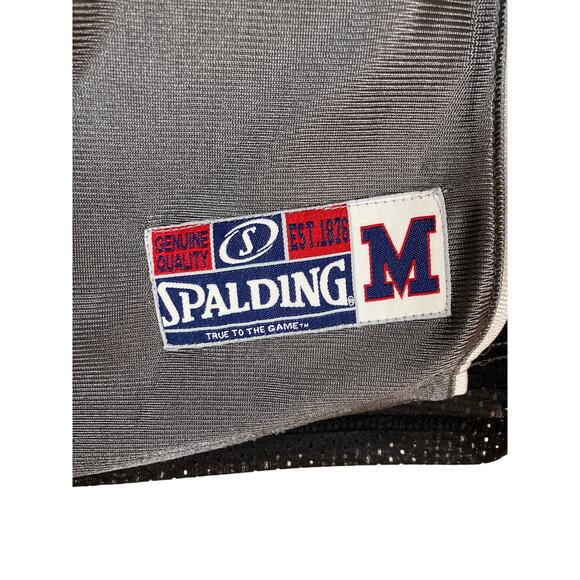 Vintage 90s Spalding Tank Top Athletic Mens Large Grey Basketball - Picture 2 of 6